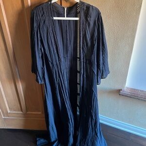 Free People Black Maxi Kimono size large
